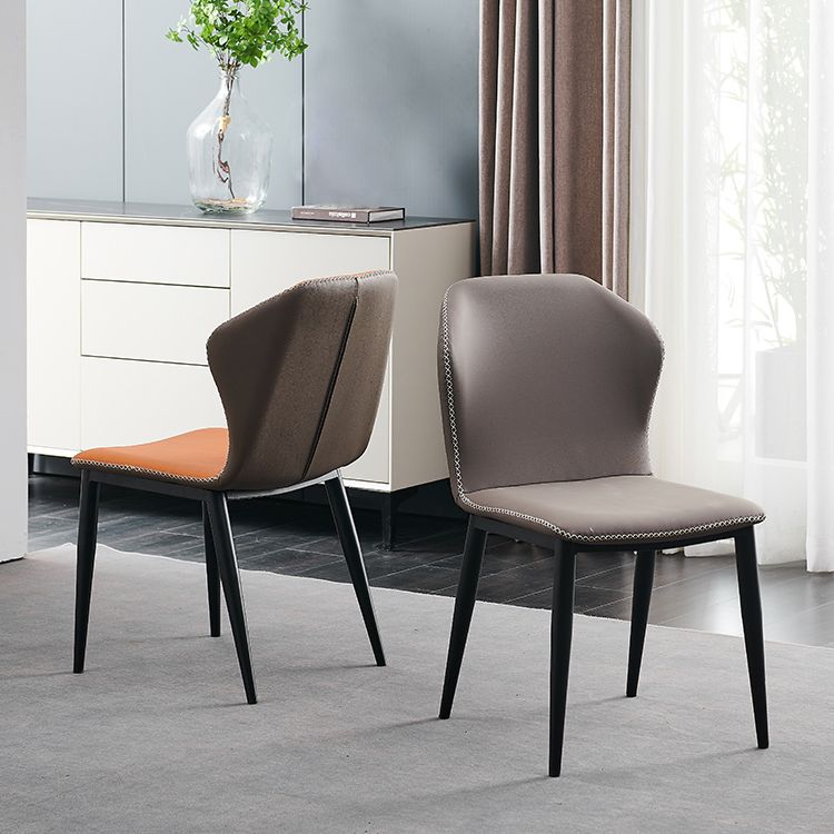 Metal moderno que cena la silla sin brazos del lado del Wingback de la silla para el uso del restaurante