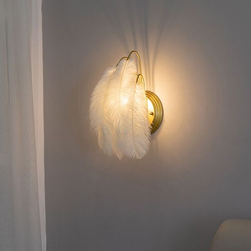 Kleine veerwandbevestiging verlichting Minimalistisch 1-licht wand SCONCE LICHT VOOR HALNEN