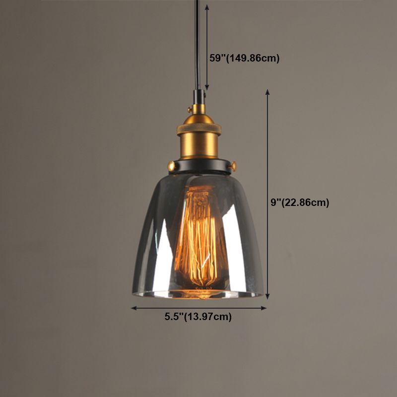 Lámpara colgante geométrica de una sola bomba