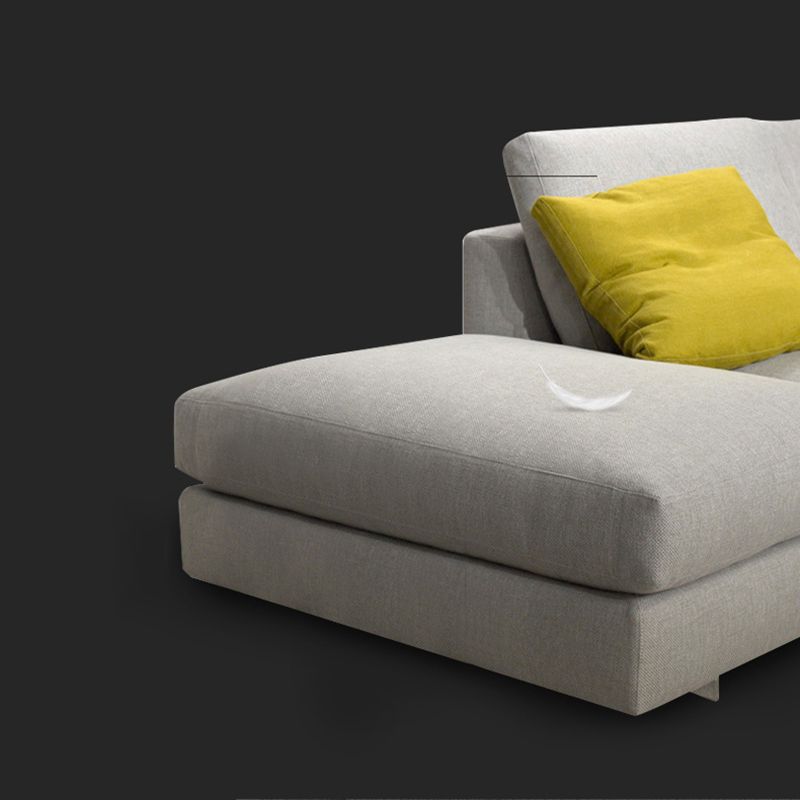 Contemporary Cushions Standard Sofa Fabric Tuxedo Arm Sofa with Pillows