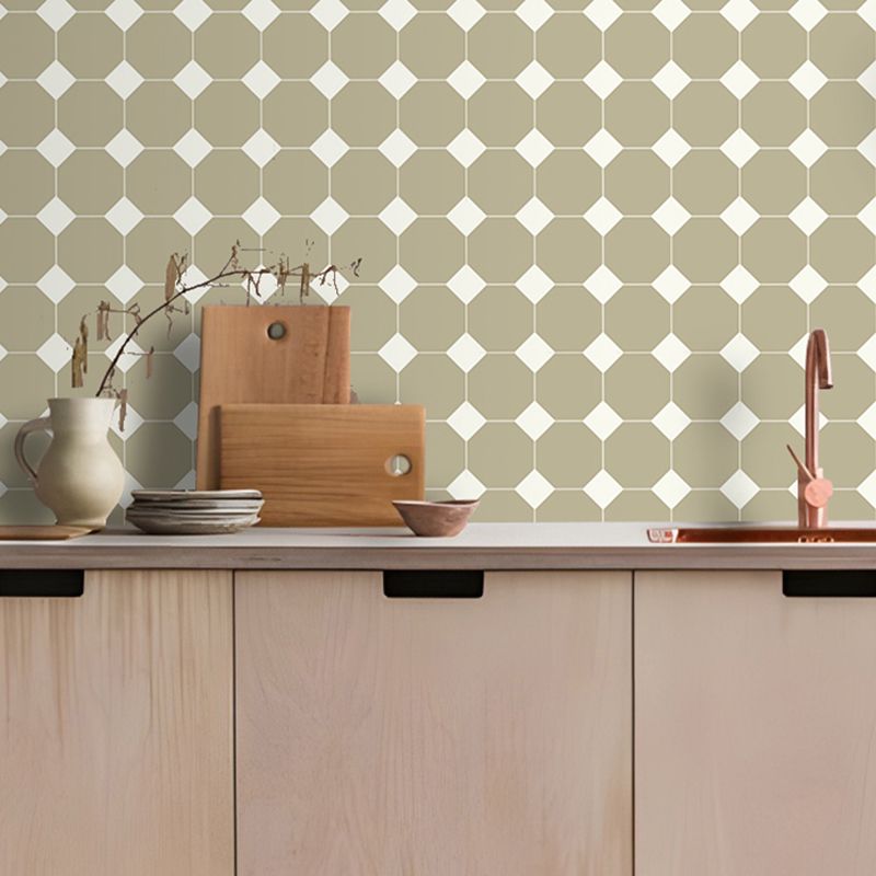 Hexagonal Mosaic Peel & Stick Tile Water Resistant Tile for Backsplash Wall