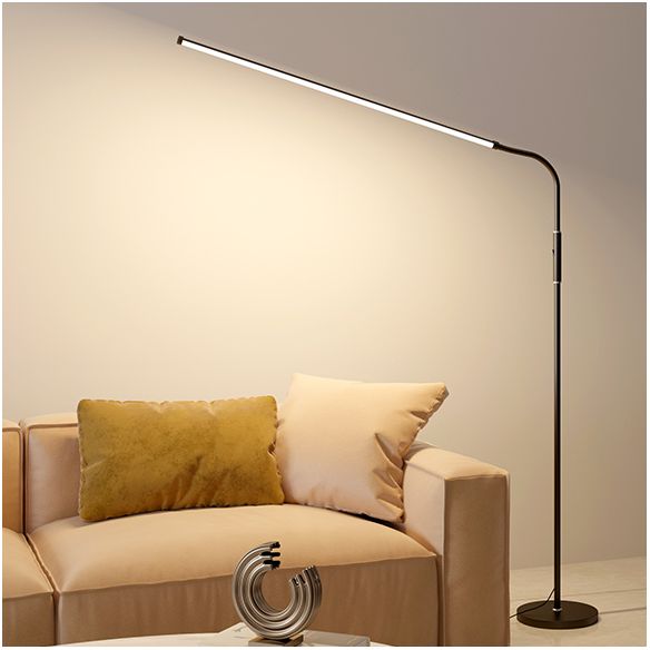Modern Style Linear Shape Floor Lighting Metal 1 Light Floor Light for Dining Room