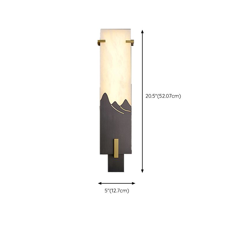 Modern Style Wall Lamp LED Wall Mount Lamp with Stone Shade for Bedroom