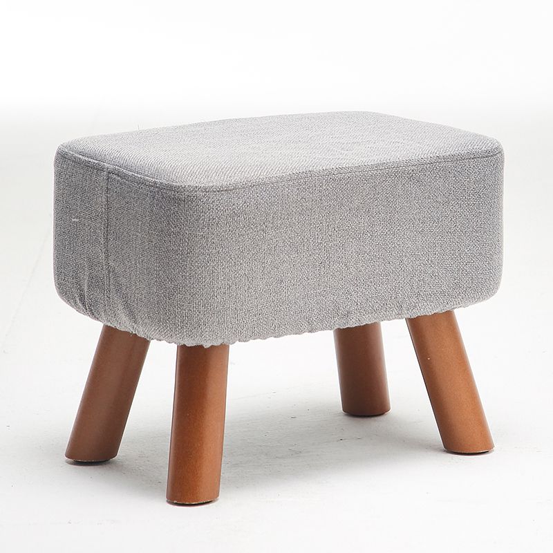 Solid Color Tear Resistant Ottoman Modern Blue Standard for Home Drawing Room