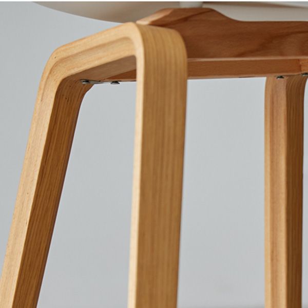 Zeitgenössischer Stil Esszimmerstühle fester armloser Stuhl mit hölzernen Beinen