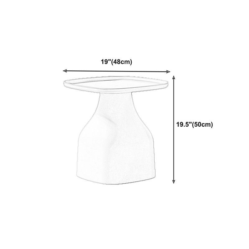 Scandinavian Round Tray Top Side End Table Plastic Pedestal End Table