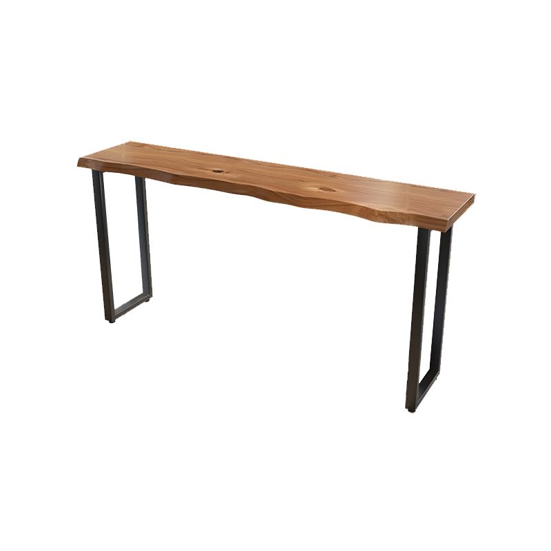 Brown Modern Style Solid Wood and Iron Coffee Shop Bar Table