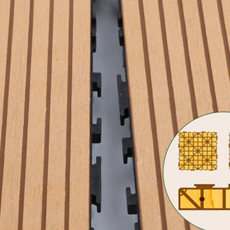 Square PVC Deck/Patio Flooring Tiles Interlocking Installation Outdoor Patio Tiles