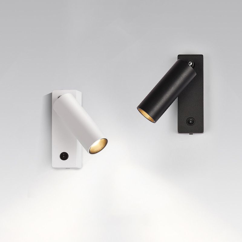 Metal Cylinder Wall Lighting Fixture Minimalist Style LED Wall Mount Light Fixture