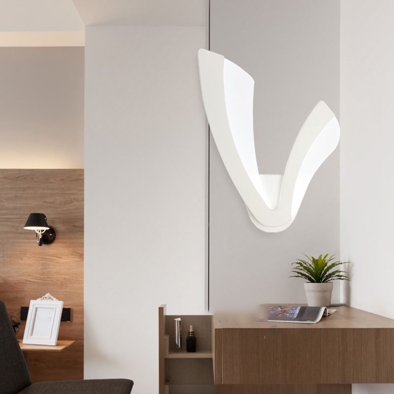 Lampada a parete Minimalista Minimalista Minimalista Sali in ferro battuto Sconce da parete con ombra acrilica