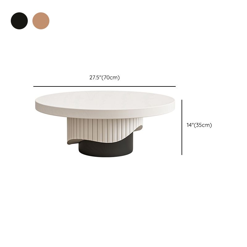 Pedestal Round Coffee Table Set Modern Minimalist Cocktail Table