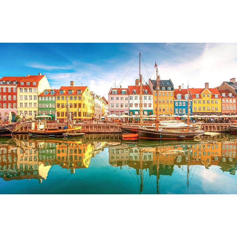 Abstract Wall Mural Multi-Color Venice and Boat Customized Wall Art for Home Decor