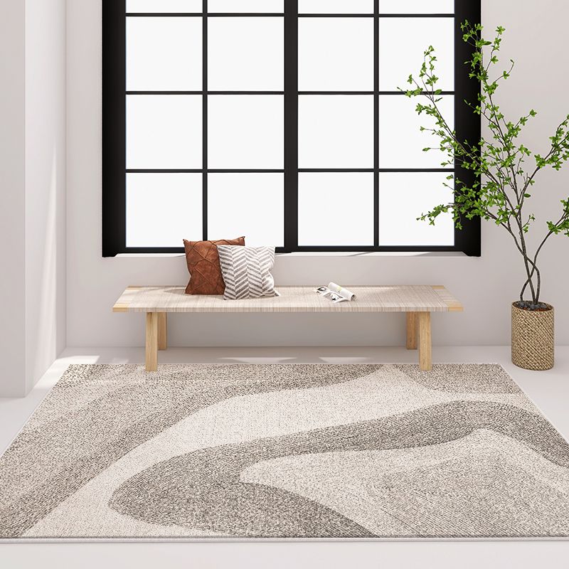 Modern Area Carpet Leisure Contrast Panel Indoor Rug Polyester Rug with Non-Slip Backing