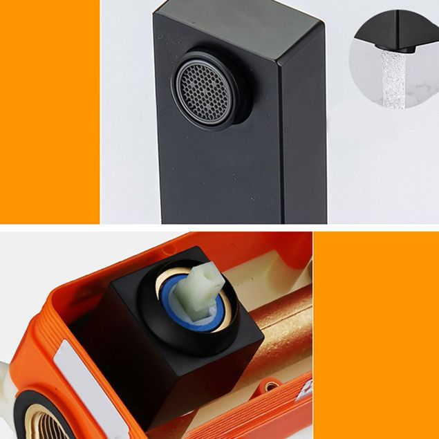 Contemporary Metal Sink Faucet Copper Wall Mounted Bathroom Faucet