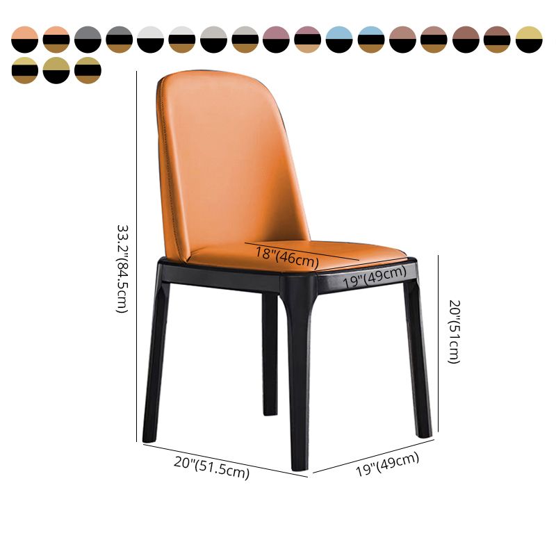 Silla de comedor de madera estilo Glam, silla individual sin brazos para cocina