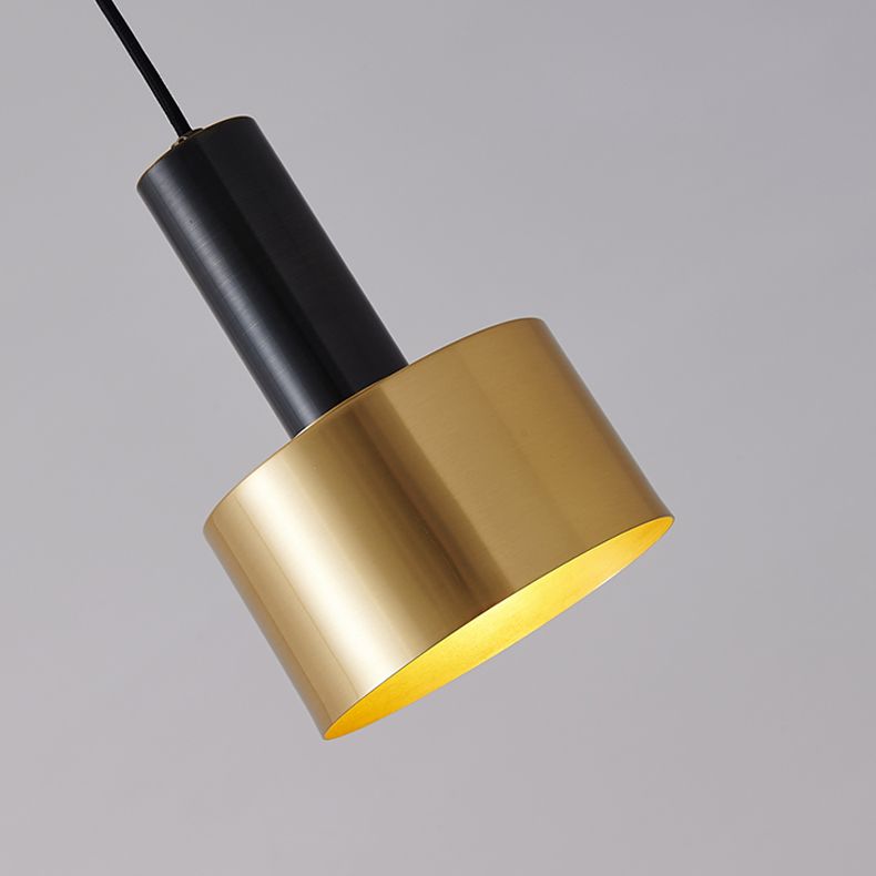 Moderne künstlerische zylindrische Hanglampe Kupfer -Einzelheizlicht für Schlafzimmer