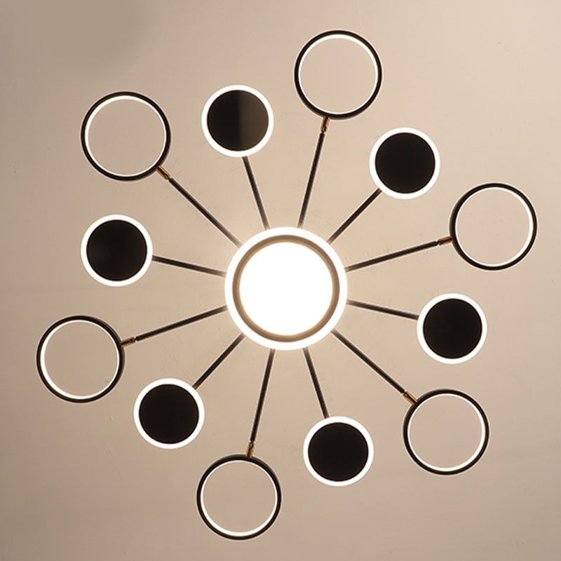 Contemporary Unique Iron LED Chandelier Light Fixtures Multi Head Hanging Chandelier for Restaurant