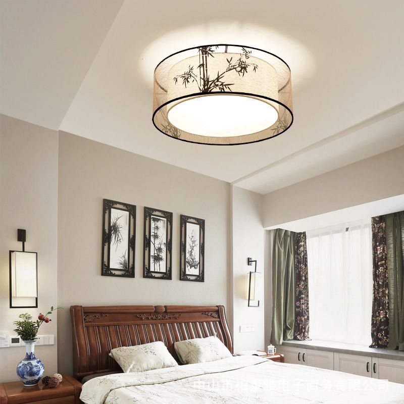 Multi Lights Ceiling Light Fabric Ceiling Mount Light for Dining Room