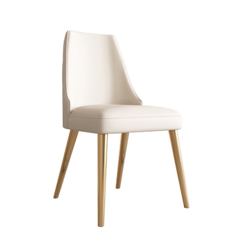 Noordse 1/4/5/7 stukken Dinerset rechthoekige stenen tafel en witte stoelen eetgelegenheden set