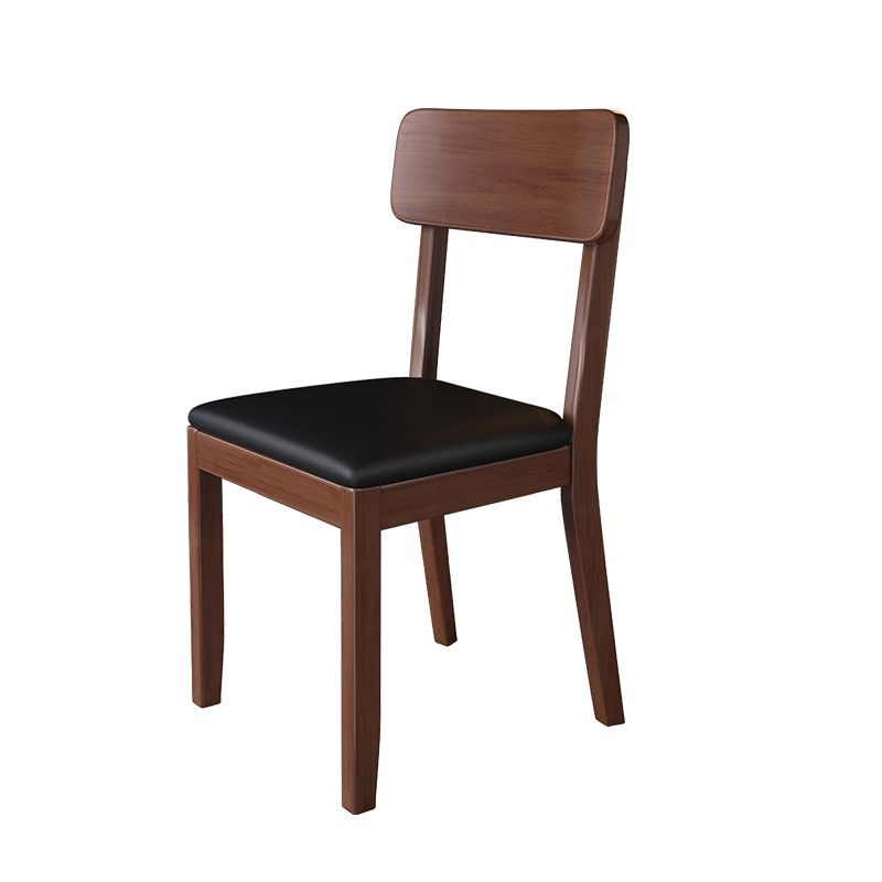 Chaise de salle à manger carrée de cuisine moderne, chaise sans bras latérale à dossier ouvert
