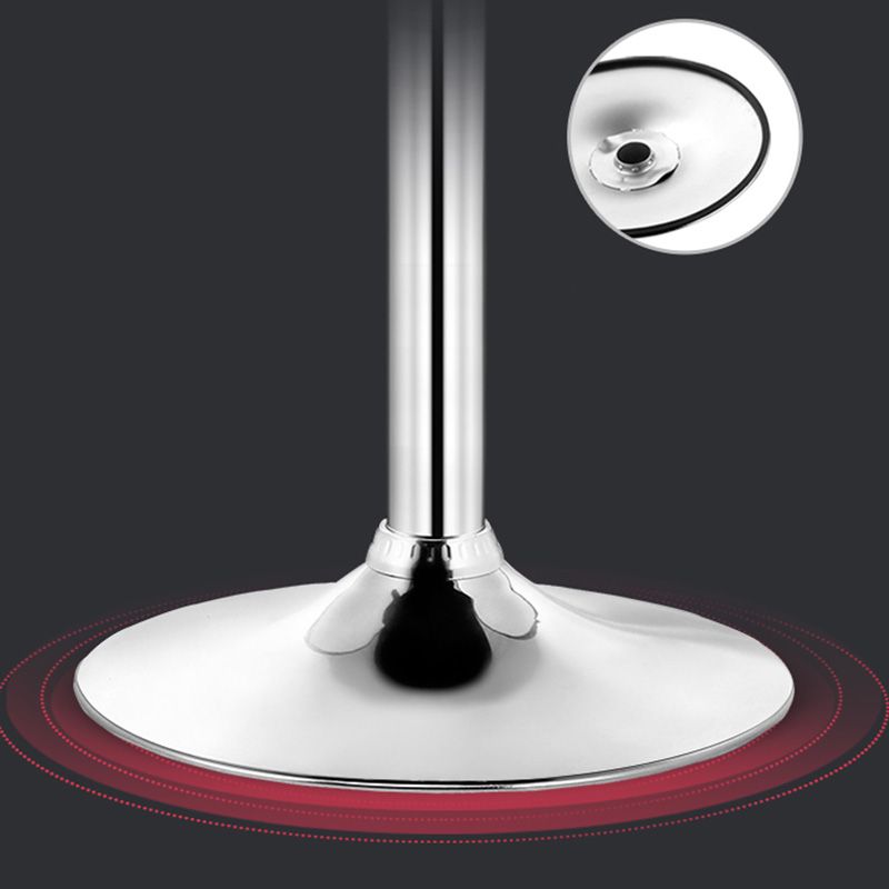 Contemporary Metal Barstool Adjustable Plastic Counter Stool in Matte Finish for Indoor