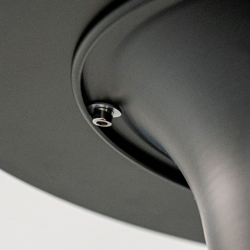 Contemporary Round Bar Height Table Metal Base Bar Table in Black and White