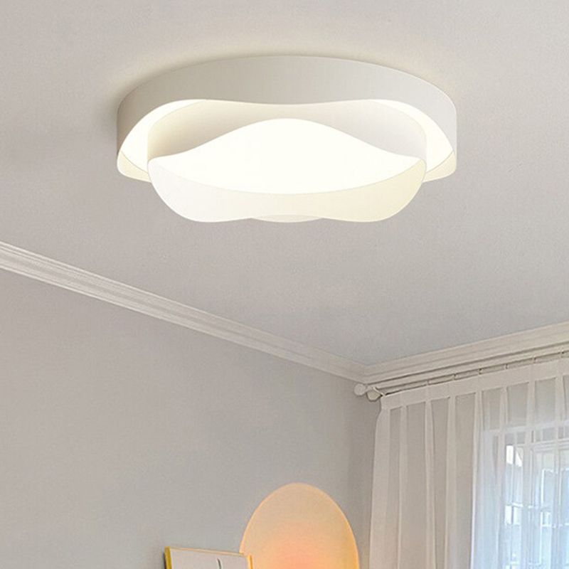 Modern Ceiling Light White LED Ceiling Mount Lamp with Acrylic Shade for Bedroom
