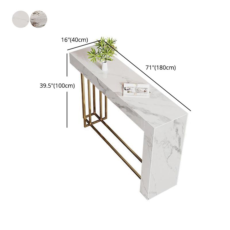 Nordic Sintered Stone Table Rectangle Bar Counter Table for Home