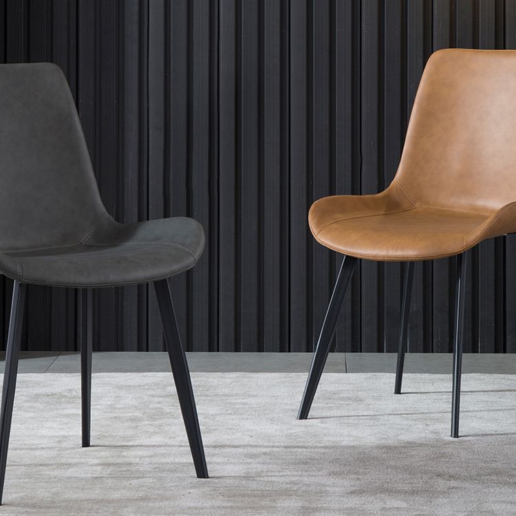 Contemporary Metal Dining Room Chairs Leather Dining Chairs for Home Use