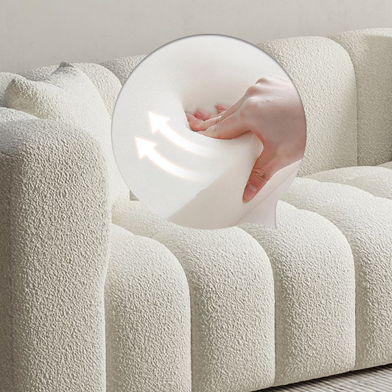 Square Arm Sofa Scratch Resistant Living Room Seating with Pillows