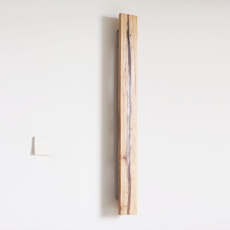 1 Light Rectangle Wall Sconce Lighting Modern Wall Lamp Wood Sconce Lights