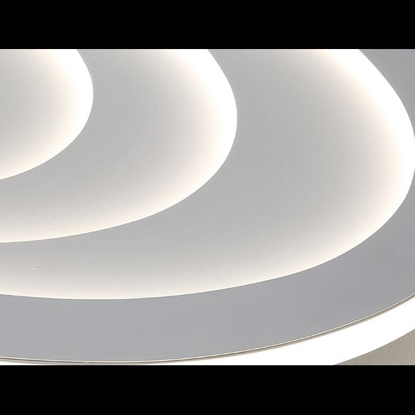 LED Bedroom Flush Mount Ceiling Fixture Modern Style White Flush Mount Fixture with Oval Acrylic Shade