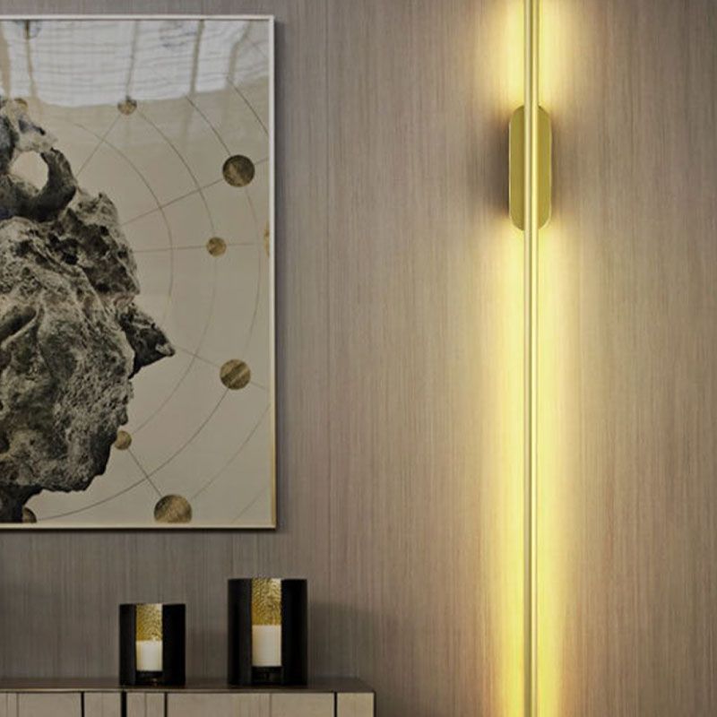 Acconde da parete da parete lineare a 1 illuminazione a 1 luce in oro