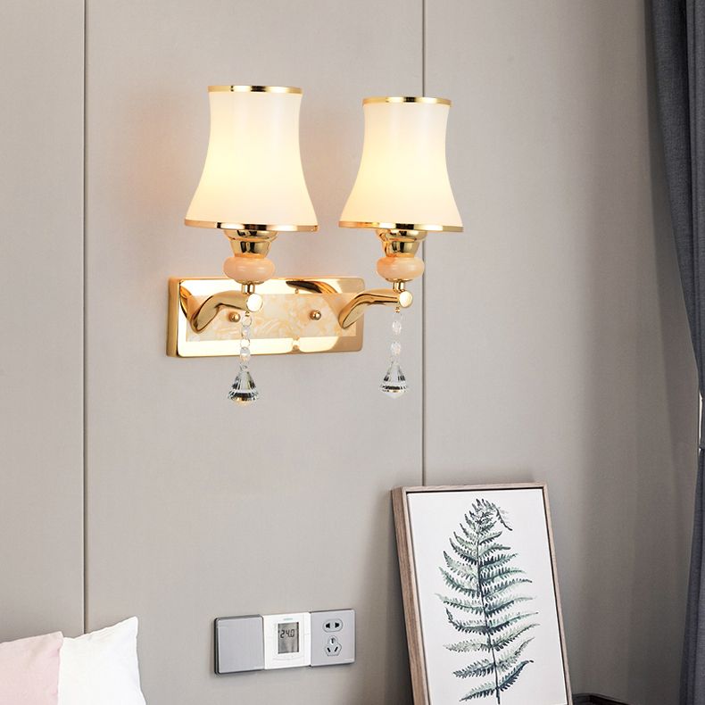 Modern Simple Vanity Light Cylinder Shape Vanity Lamp with Glass Shade for Shower Room