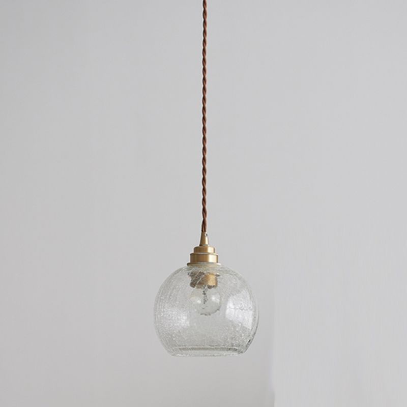 1 lumière suspendue à la lampe en verre pendentif métal industriel en métal suspendu pour le salon