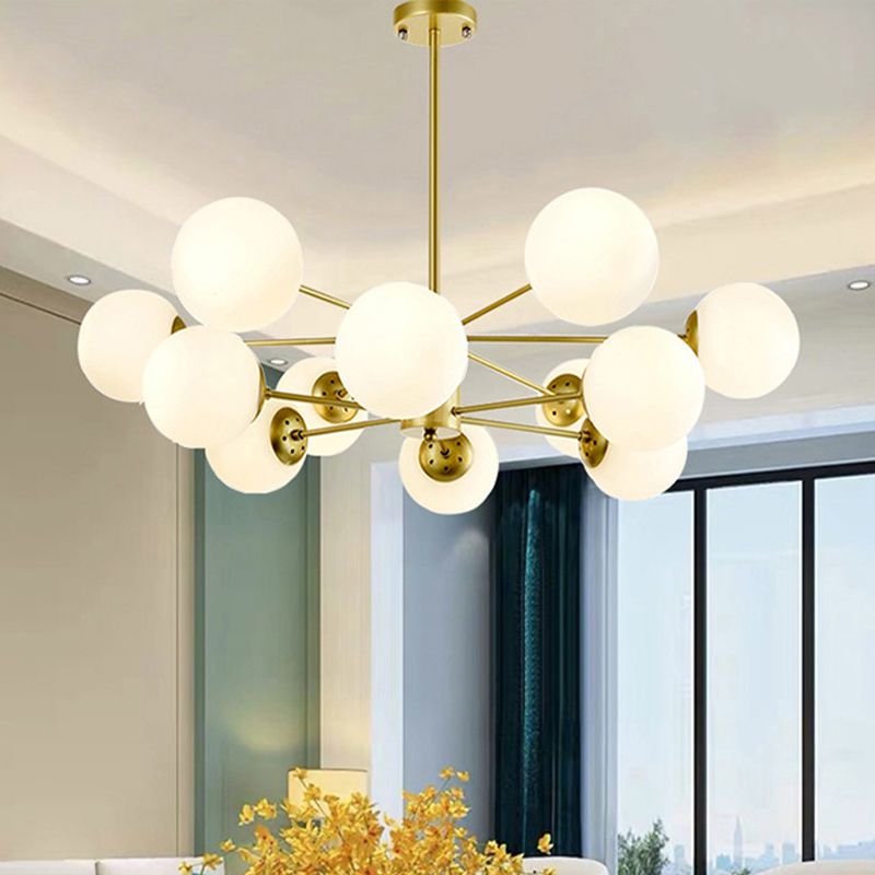 Luz de lámpara de lámpara de vidrio contemporánea Restaurante Hanging Chandelier