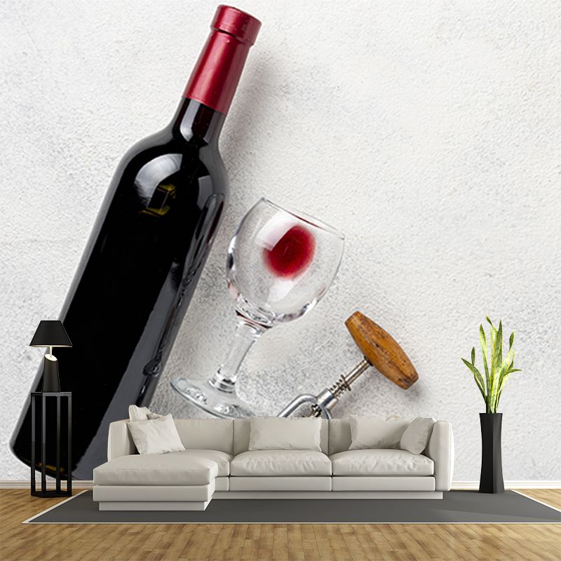 Wine Mural Wallpaper Modern Decorative Restaurant, Custom Size Available