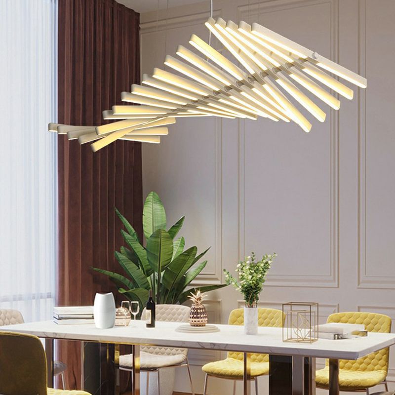 Nordic LED Island Lighting Fixture Creative Metal Pendant Light for Dining Room