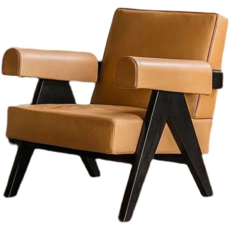 31.50" Wide Contemporary Style Single Sofa Chair Fixed Back Round Arms Chair