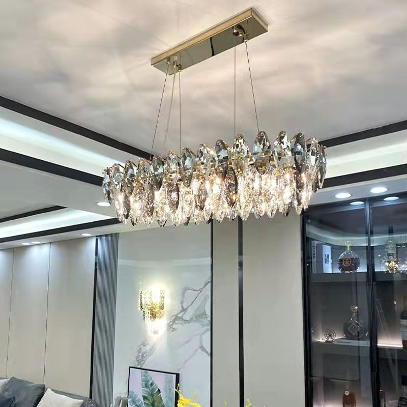 Post Modern in stile Crystal Island Light Smoke Grey Grey Simplicità Ampiccarsi per sala da pranzo