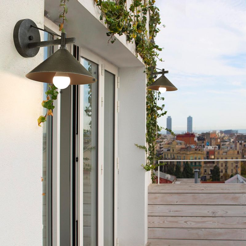 Illuminazione da parete in metallo Apparecchiatura ombreggiata per la parete industriale illuminazione per esterni