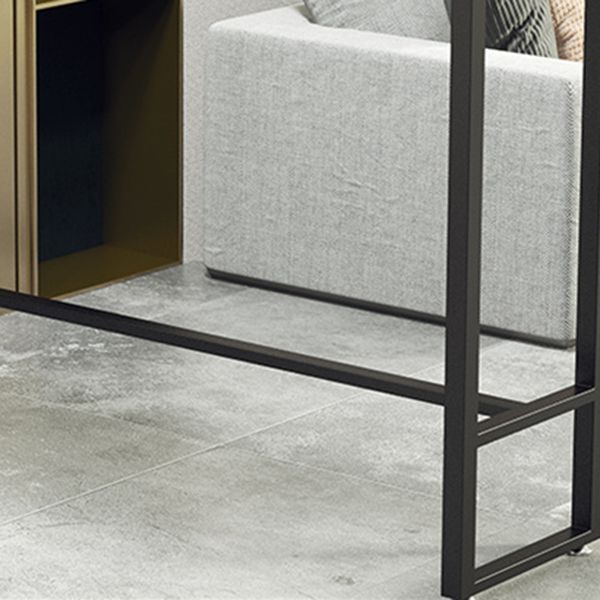 Modern Rectangle Bar Table Stone Bar Dining Table with Footrest