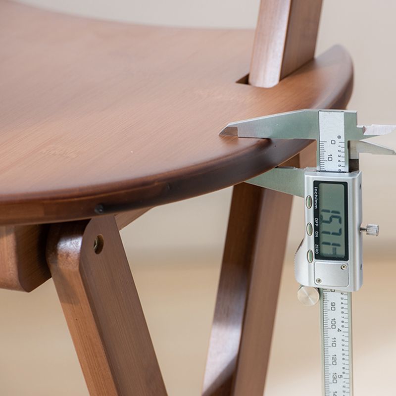 Contemporary Folding Dining Stools Solid Wood Bar Stools with Footrest