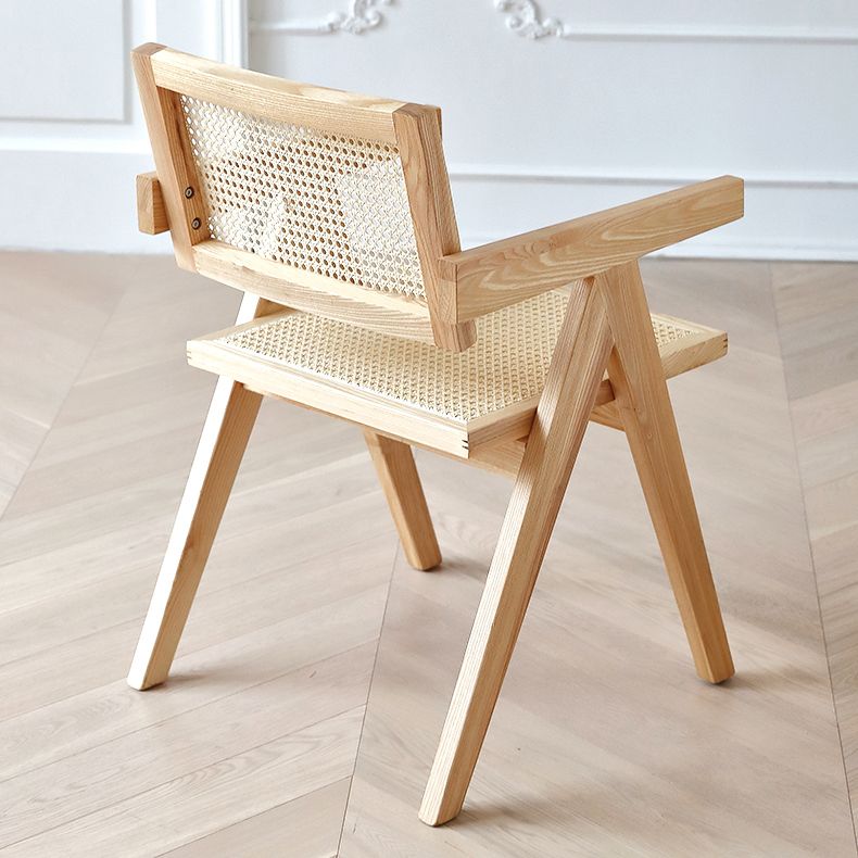 Traditional Style Chairs Dining Kitchen Arm Chairs with Wooden Legs