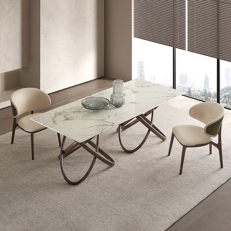 Open Back Solid Wood and Upholstered Contemporary Dining Chairs