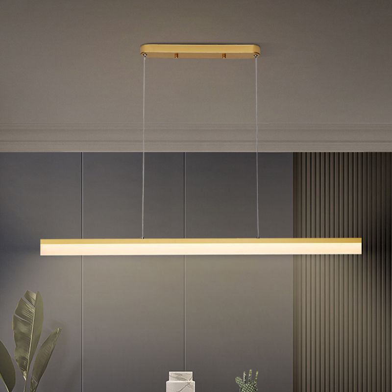 Lumière de l'île contemporaine Métal linéaire 1 Light Plafond île Light pour la cuisine