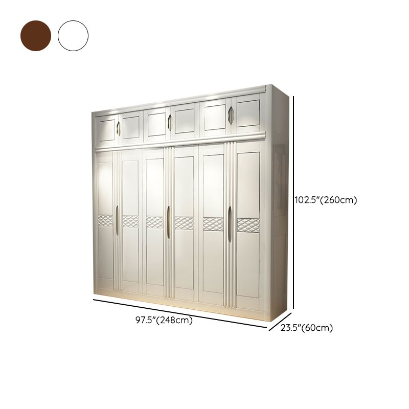 French Country Style Ward Armoire Wooden Wardrobe for Bedroom