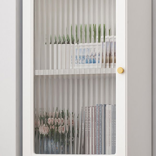 Contemporary Glass Paned Accent Cabinet 2 - Drawer Side Cabinet