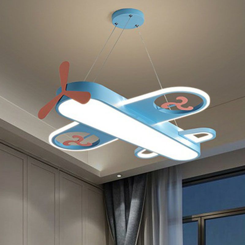 Forme d'avion Room de chambre enfant lampe à lustre acrylique