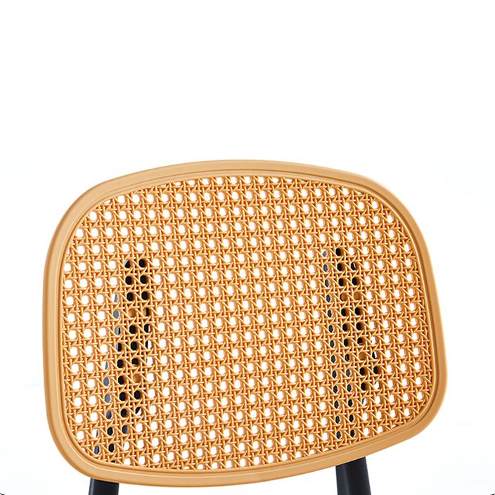 Contemporary Style Open Back Plastic Dining Side Chair for Dining Room